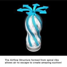 Air-Tech Gentle - Masturbator alb, 15.5 cm