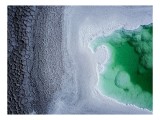 Tablou Canvas, "Contraste naturale surse de viață", Gheață, Texturi, Contraste, Verde, Abstract, Natură, Apă, Forme, Mineralizare, Frumusețe, 39 x 26