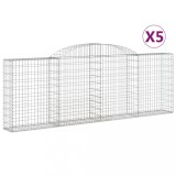 Cumpara ieftin Cosuri gabion arcuite 5 buc, 300x30x100/120 cm fier galvanizat