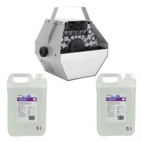 Set Petrecere Baloane IdeallStore&reg; Argintiu, Telecomanda + 2 x Lichid Baloane 5L, Masina Baloane, 60W, 240V