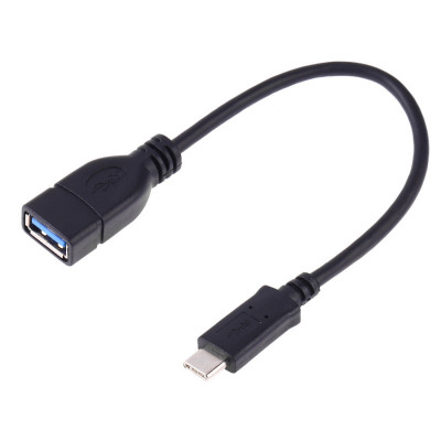 Adaptor OTG USB la USB Type-C OEM, 0.2 m, Negru foto