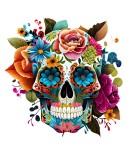 Cumpara ieftin Sticker decorativ, Sugar Skull, Multicolor, 64 cm, 1201STK-3