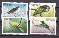 Dominica 1984 fauna WWF MI 836-839 MNH w61 foto