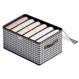 Cutie Depozitare, Capac Transparent, Model In Carouri, Model Mic, Maro