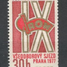 Cehoslovacia.1977 Congresul sindicatelor Praga XC.516