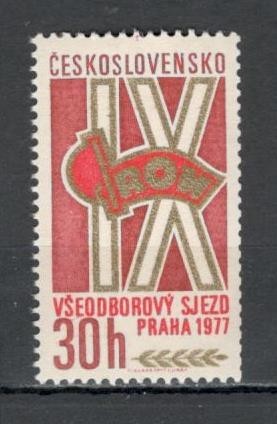 Cehoslovacia.1977 Congresul sindicatelor Praga XC.516