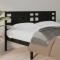 vidaXL Tăblie de pat, negru, 166x4x100 cm, lemn masiv de pin 818784