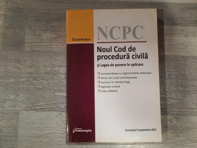 Noul Cod de procedura civila si Legea de punere in aplicare foto