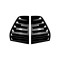 Set 2 ornamente protectie geam spate compatibil VW Golf 5 / MK5 Hatchback 2003&ndash;2009 Cod: 34129