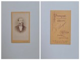 Fotografie de colectie CDV Atelier J. Ungar, Portret de barbat, Wien, Viena, Austria, Austro-Ungaria, ca. 1870-75