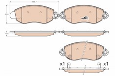 TRW GDB2006 COTEC set placute frana,frana disc