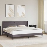 vidaXL Cadru de pat cu benzi LED Gri 180 x 200 cm Piele artificială 42027987