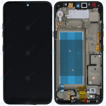 LG Q60 (LM-X525) Unitate de afișare completă aurora negru ACQ91472533 foto