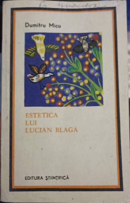 ESTETICA LUI LUCIAN BLAGA-DUMITRU MICU-263396