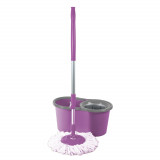 Cumpara ieftin Galeata magic mop LISA ZLN-1389, Mop rotativ 360 grade, Capacitate galeata 20L, Mov, Zilan