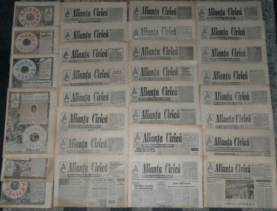 ziarul Alianta Civica 30 numere,anul I din1993,ziar,ziare anii 90 foto