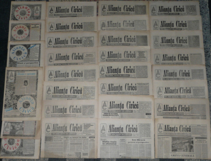 ziarul Alianta Civica 30 numere,anul I din1993,ziar,ziare anii 90