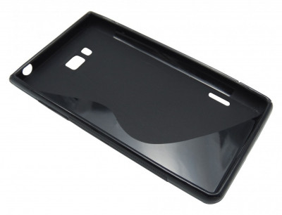 Husa silicon S-case neagra pentru LG Optimus L7 P700 foto