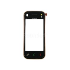 Copertă frontală pentru Nokia N97 mini, maro, cu panou tactil