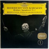 Brahms, Herbert von Karajan, Berliner Philharmoniker &lrm;&ndash; Symphonie Nr. 1 C-Moll Op. 68 [ vinil, LP ] nm / nm Deutsche Gr 1972 Germania