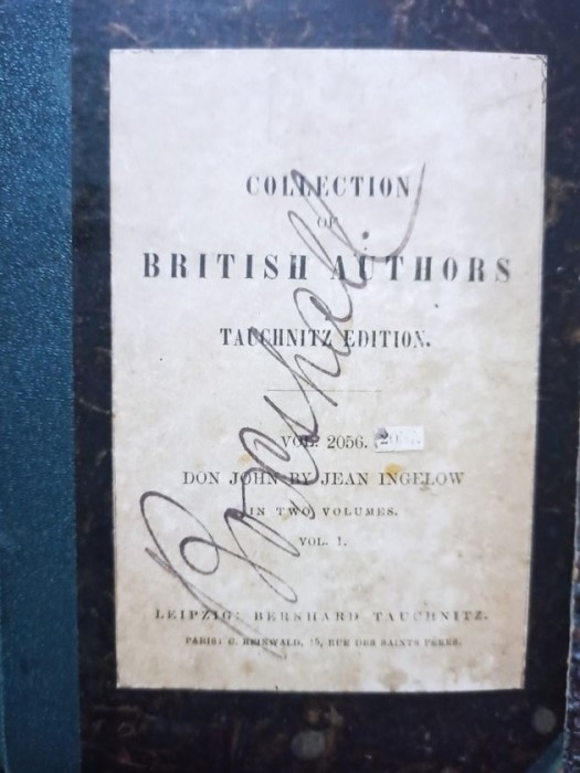 Collection of British authors, vol. I (Editia: 1882)
