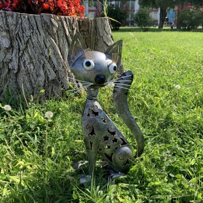 Decoratiune gradina Pisica cu gat flexibil foto