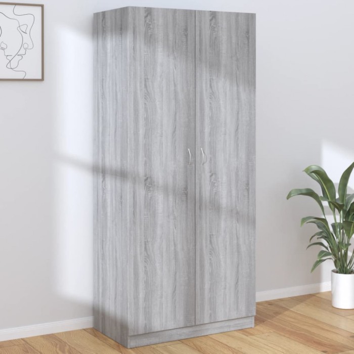 Gossi sifonier, gri sonoma, 90x52x200 cm, lemn prelucrat