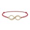 Saray - Bratara personalizata snur si infinit cu nume din Aur 14 karate - 0,14 grame,15 x 5.3 mm