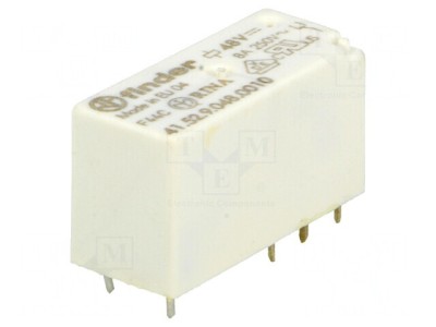 Releu Electromagnetic DPDT 48VDC 15A 8A/250VAC PCB foto