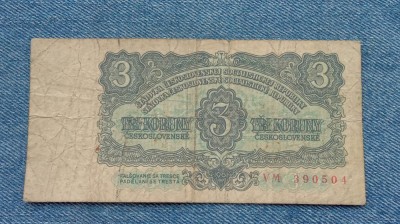3 Koruny 1961 Cehoslovacia / Coroane Korun 390504 foto