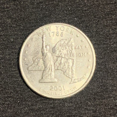 Moneda jubiliară quarter dollar 2001 New York