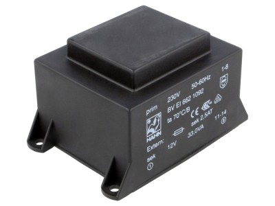 Transformator &amp;icirc;ncapsulat 33VA 12V 2,75A PCB foto