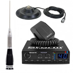 Statie radio CB Storm Defender (versiunea PRO) cu antena Megawat ML 100 si baza magnetica foto