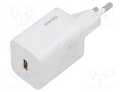 Alimentator BASEUS 30W 5-20V DC USB-C alb, &amp;icirc;ncărcare rapidă PD 3.0 foto