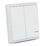 Intrerupator dublu Wireless, IP54 , 86 x 86 x 11 mm, 3 V, PC, Alb, General