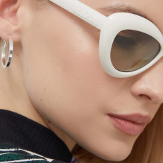 Moschino ochelari de soare femei, culoarea alb