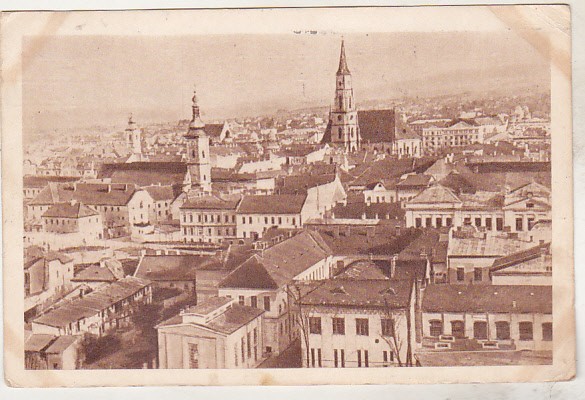 bnk cp Cluj Napoca - Vedere generala - circulata 1958 - marca fixa