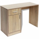 Cumpara ieftin Birou cu sertar si dulap, 100 x 40 x 73 cm, culoare stejar