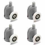 Set 4 Role Cabina Dus, Plastic &amp; Otel, Universal, Albe - Rezistente si Durabile