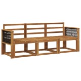 vidaXL Set de canapele de exterior 3 pcs natural Lemn Solid de Acacia 3384950
