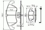 Set placute frana,frana disc AUDI Q5 (8R) (2008 - 2016) BOSCH 0 986 494 259