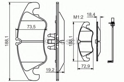 Set placute frana,frana disc AUDI Q5 (8R) (2008 - 2016) BOSCH 0 986 494 259 foto