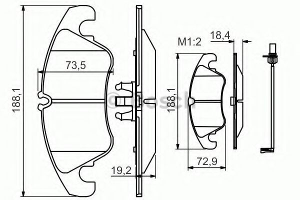 Set placute frana,frana disc AUDI Q5 (8R) (2008 - 2016) BOSCH 0 986 494 259