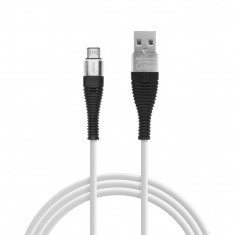 Delight - Cablu de date – Micro USB, înveliş siliconic, 4 culori, 2 m