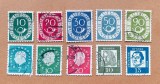 Germania de Vest RFG 1951-1961 Cornul Poștal Președintele Heuss și Germani Ilustri 10 Valori Ștampilate - OREF1