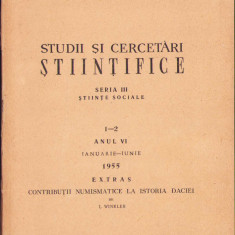 HST 322SP Contribuții numismatice la istoria Daciei 1955 Winkler dedicație autor