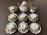 Serviciu complet pentru ceai sau cafea din portelan fin japonez pictat manual, Seturi