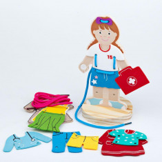 Joc de snuruit - Imbraca fetita PlayLearn Toys foto