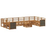vidaXL Set de canapele de exterior 8 pcs natural Lemn Solid de Acacia 3384915