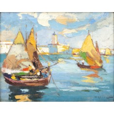 Rudolf N&eacute;gely, Bărci la Veneția (1935)